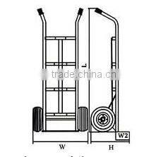 200kg laoding Steel large size widen hand truck HT1830-I