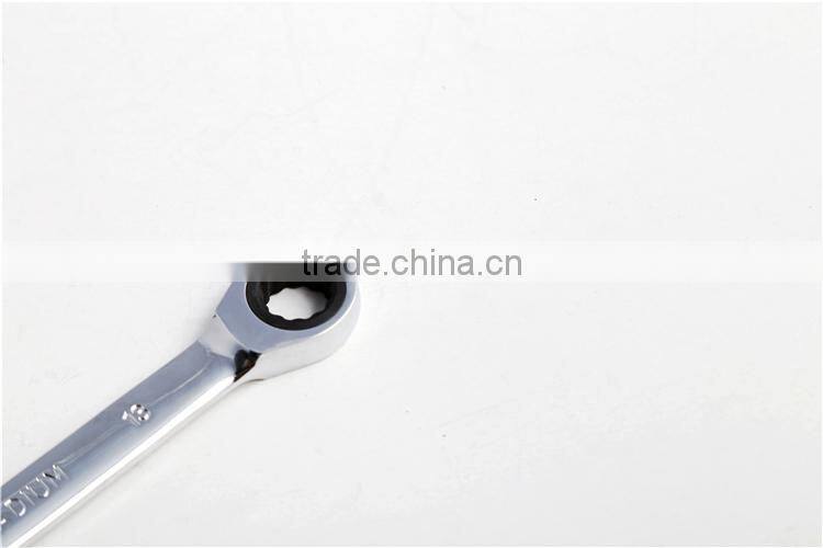 7Pcs Metric Mirror Surface Combination Ratchet Wrench with Flexible Head