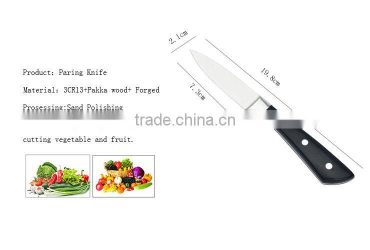 11pcs Kitchen Knife Set With 3CR13+Pakka Wood+Forged