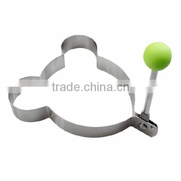 Stainless Steel Fried Egg Mold Pancake Mold Kitchen Tool Pancake Rings with Oil Brush 5 Pcs Set