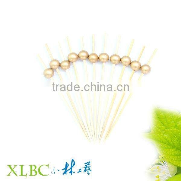 bamboo picks withBig Slivery ball