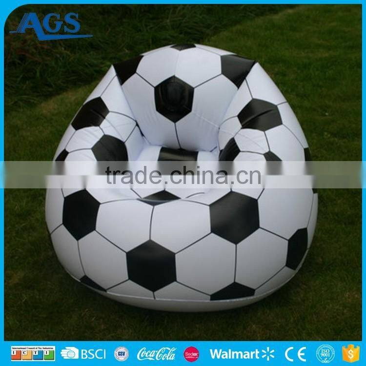 Environmental material soccer style inflatable seat cushion