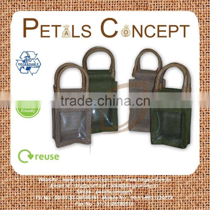 Recycle jute gift bag