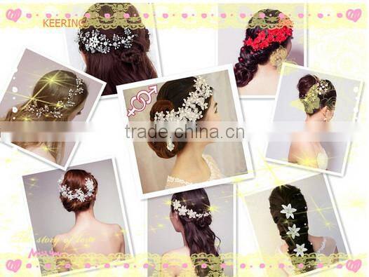 Hot sale fancy beads rhinestone wedding bridal hair accessories for women WHD-024
