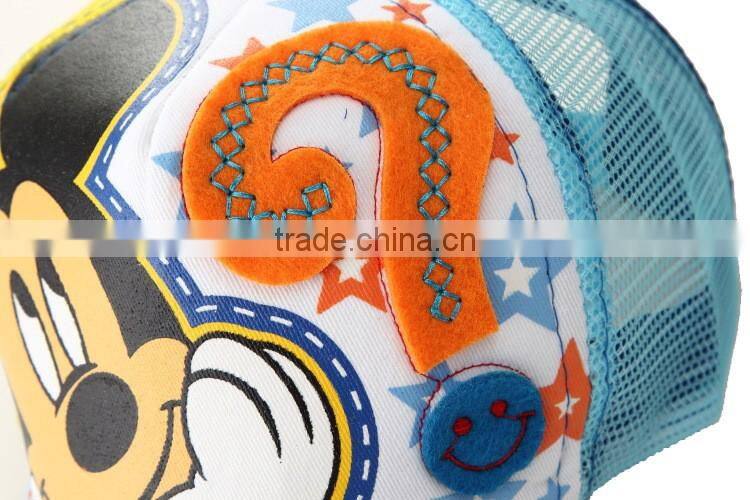 Children Mouse Cartoons Print Trucker Hat Kid Baseball Mesh Cap