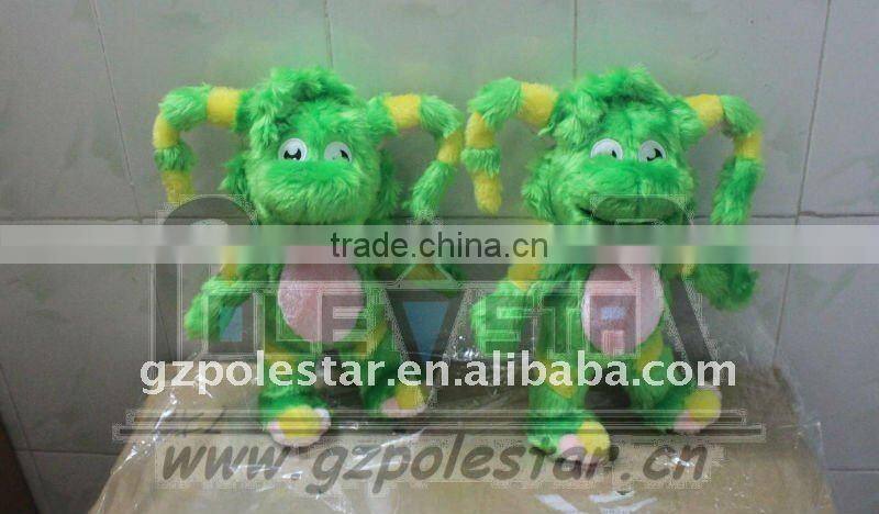 .custom long fur plush catoon plush toys