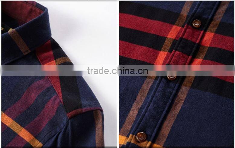 2015 hot sale prints new design latest shirt designs for men, men's high quality grid shirt