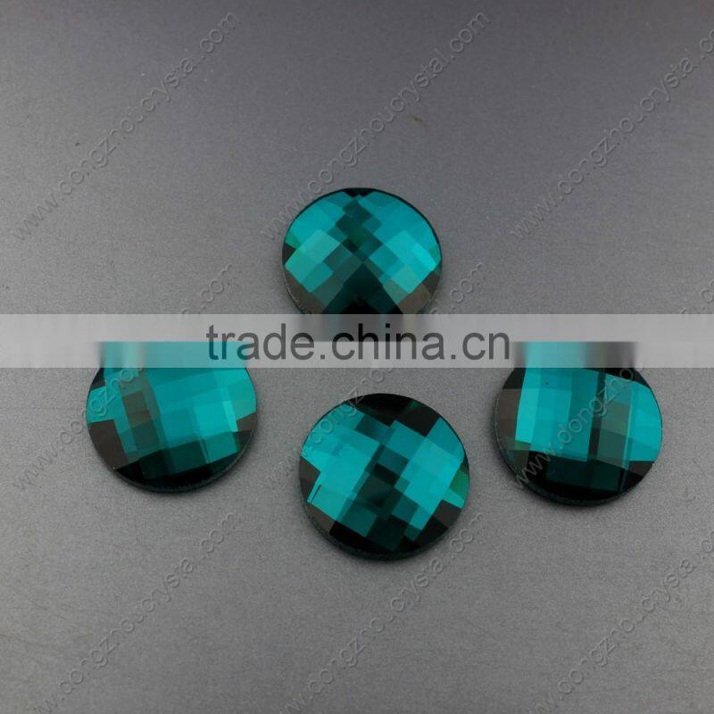 Popular round shape flat back glass stone wholesale supplies