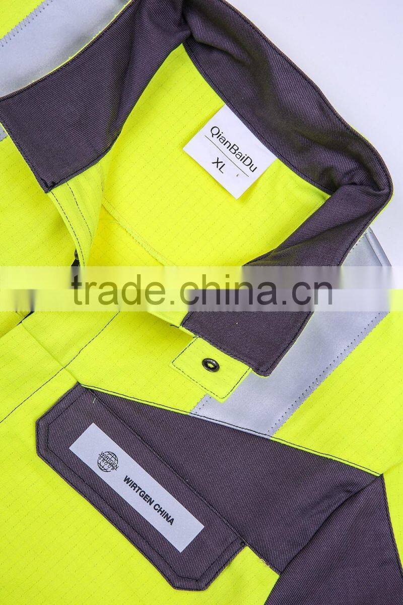 2016 customers design 3M Flame retardant high quality mebs reflective jacket