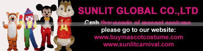 green snake mascot costume / fur mascot costume /plush costume