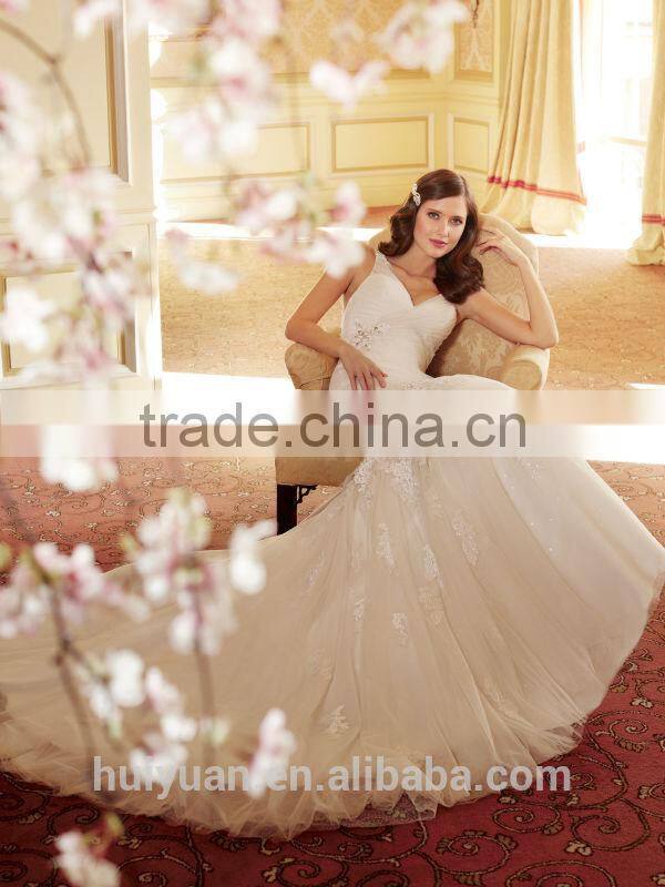 sexy strap lace mermaid deep v neck wedding dress designs