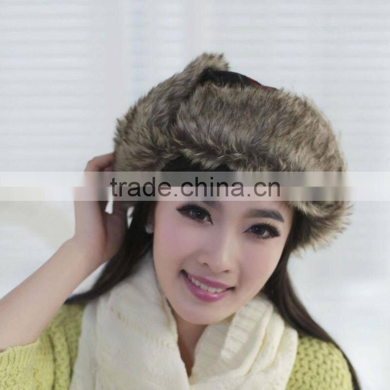 cheap factory high quality new soft & warm winter earflap girls fur hats