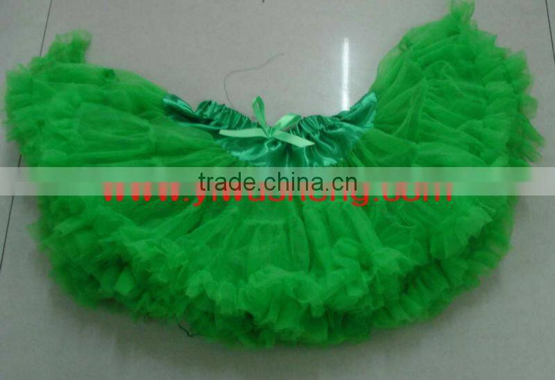 2016 Hot sale kid's clothes girl's neon green pettiskirts