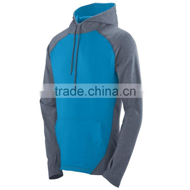 Autumn Style Custom Hoody Multi Color Front Pouch Pocket Athletic Hoodies Soft Brushed Back Poly/Spandex 4-Way Stretch