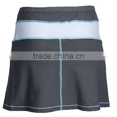 Sweat wicking grey color tennis skirts oeko-tex 100&200