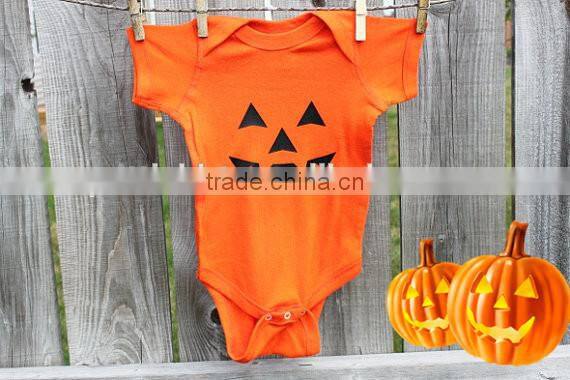 Halloween boutique clothing baby girl halloween outfit pumpkin romper baby romper