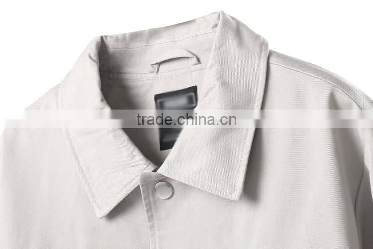 2016 Wholesale Custom High Quality Cotton Bomber Zipper Long Sleeves White Autumn Jackets For Men