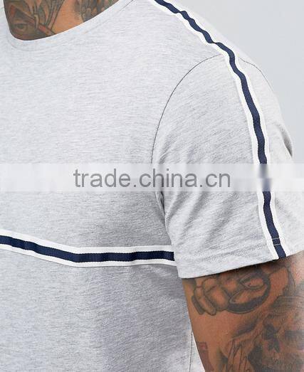 2016 men t shirt made in china cut out short sleeve