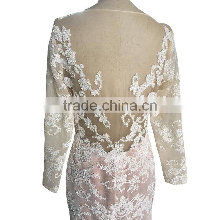 China OEM Long Sleeve Lace Wedding Dress For Sale