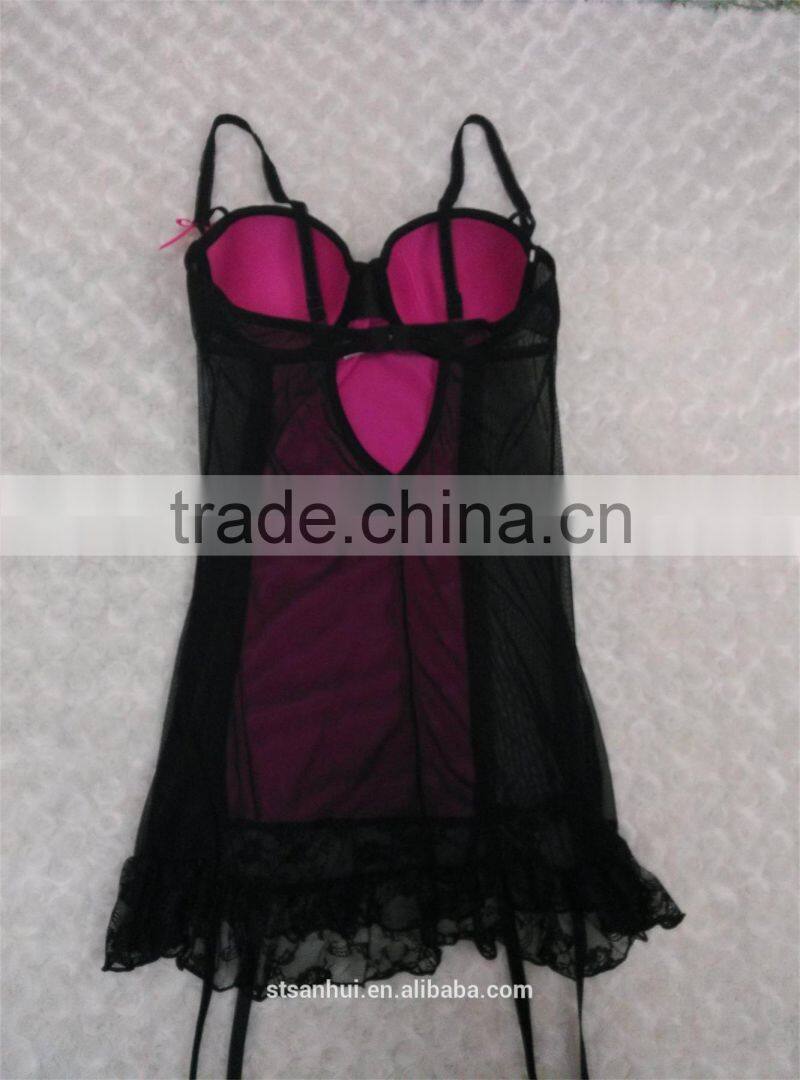 Women new sexy lingerie hot sale mesh babydoll good shaper underwear