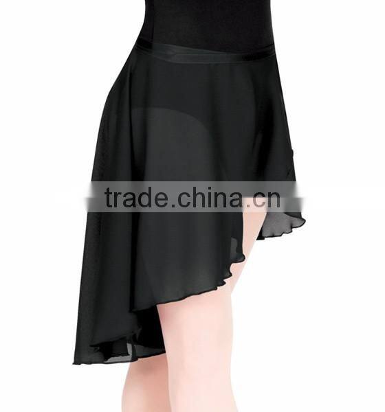 2016 - half skirt black chiffon wrap skirt for latin
