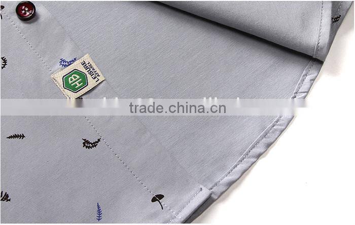 2016 Fashionable men printed slim fit casual shirts