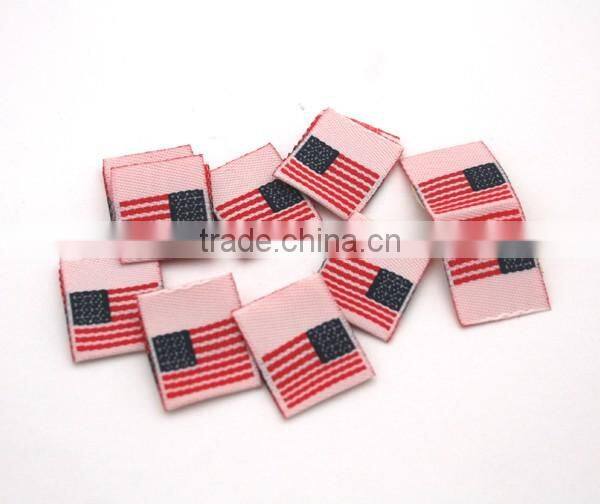 Customized garment labels/woven labels/main label/embroidered tag loop fold WLF-001
