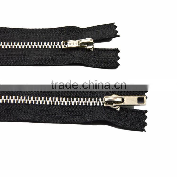 Factory Sale Aluminium Zipper Silver Gold No.3 Or No.4 C/E Metal Zippers or Zips