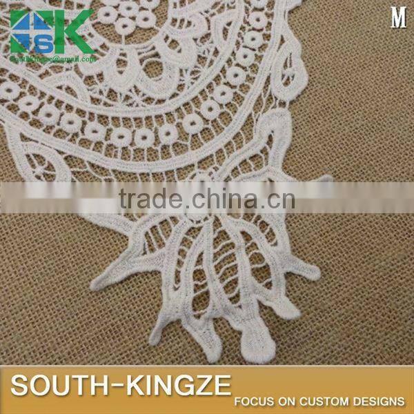 New crochet sk collar Begei Embroidery Neckline Costume Decor Sewing Applique Craft Collar Lace Trim Soluble Cotton Lace Collar