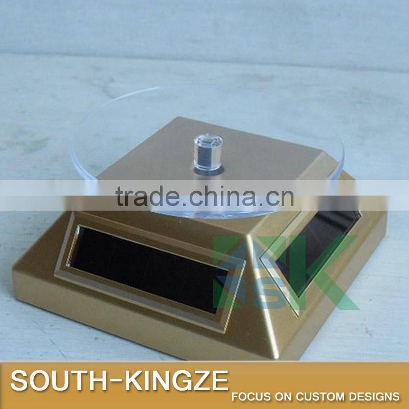 Skid Proof Acrylic Plate Rotating Black,Silver,Gold Chrome Sunshine Power Display Case