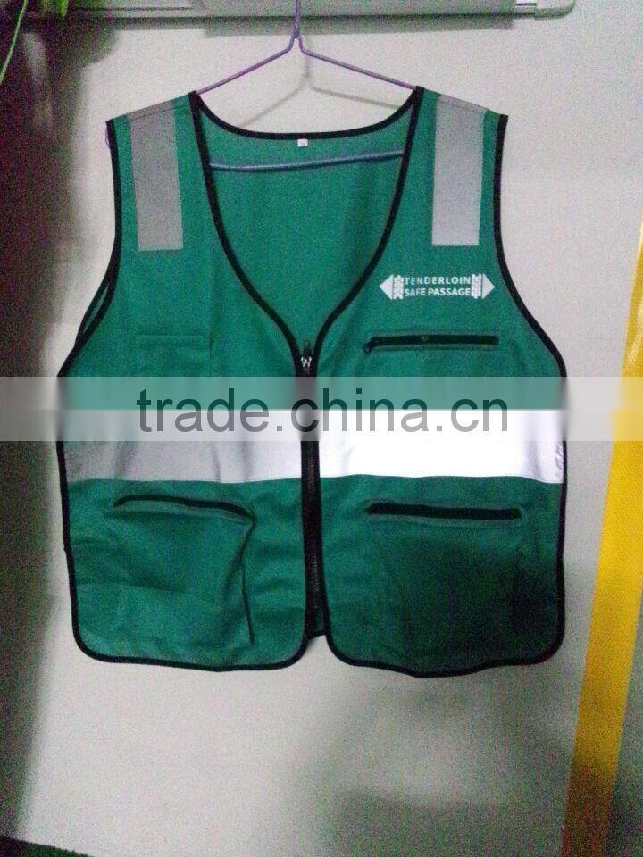 brigh yellow soft mesh kids reflective safety straps vest running