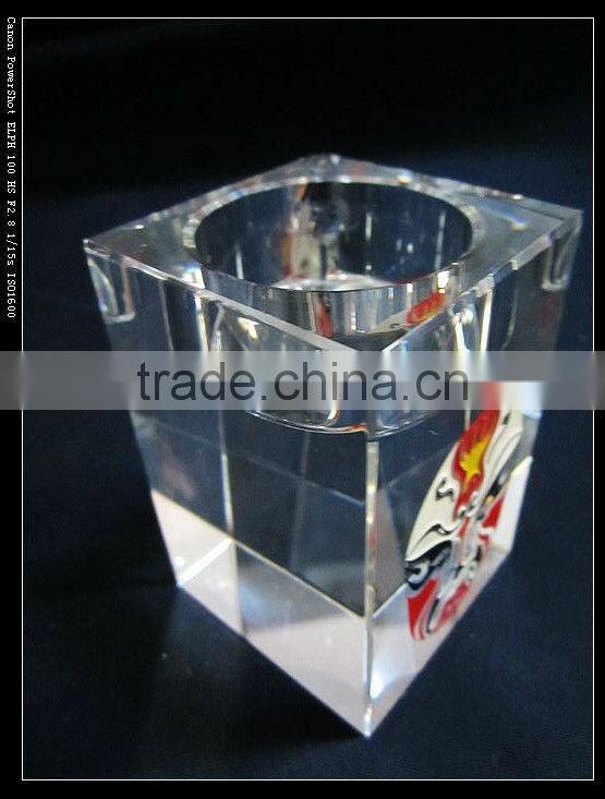 China operas face Square Crystal candlesticks