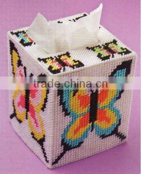 DIY goods,3D Cross stitch Embroidery.beautiful.Tissue Box-010-01
