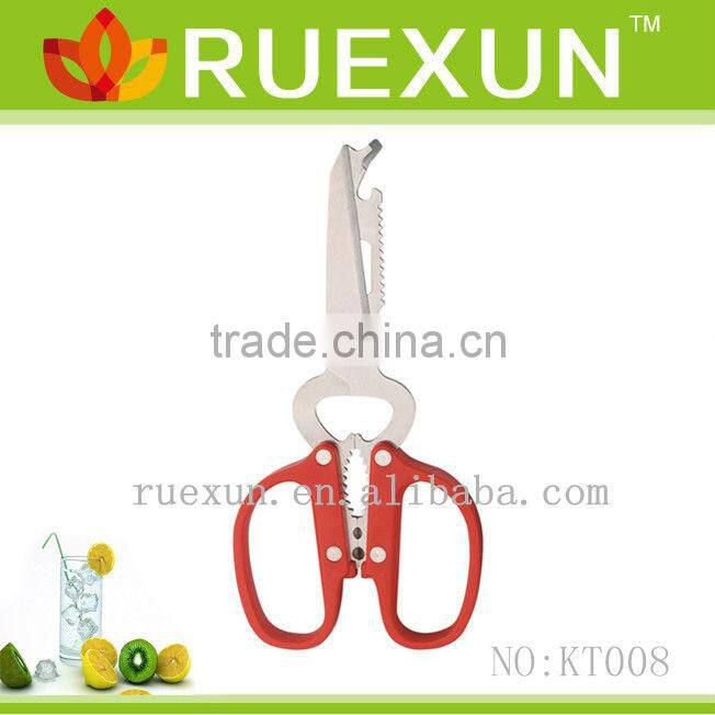 KT004 8.2" Hot Sale Stainless Steel Kitchen Scissors with color handle