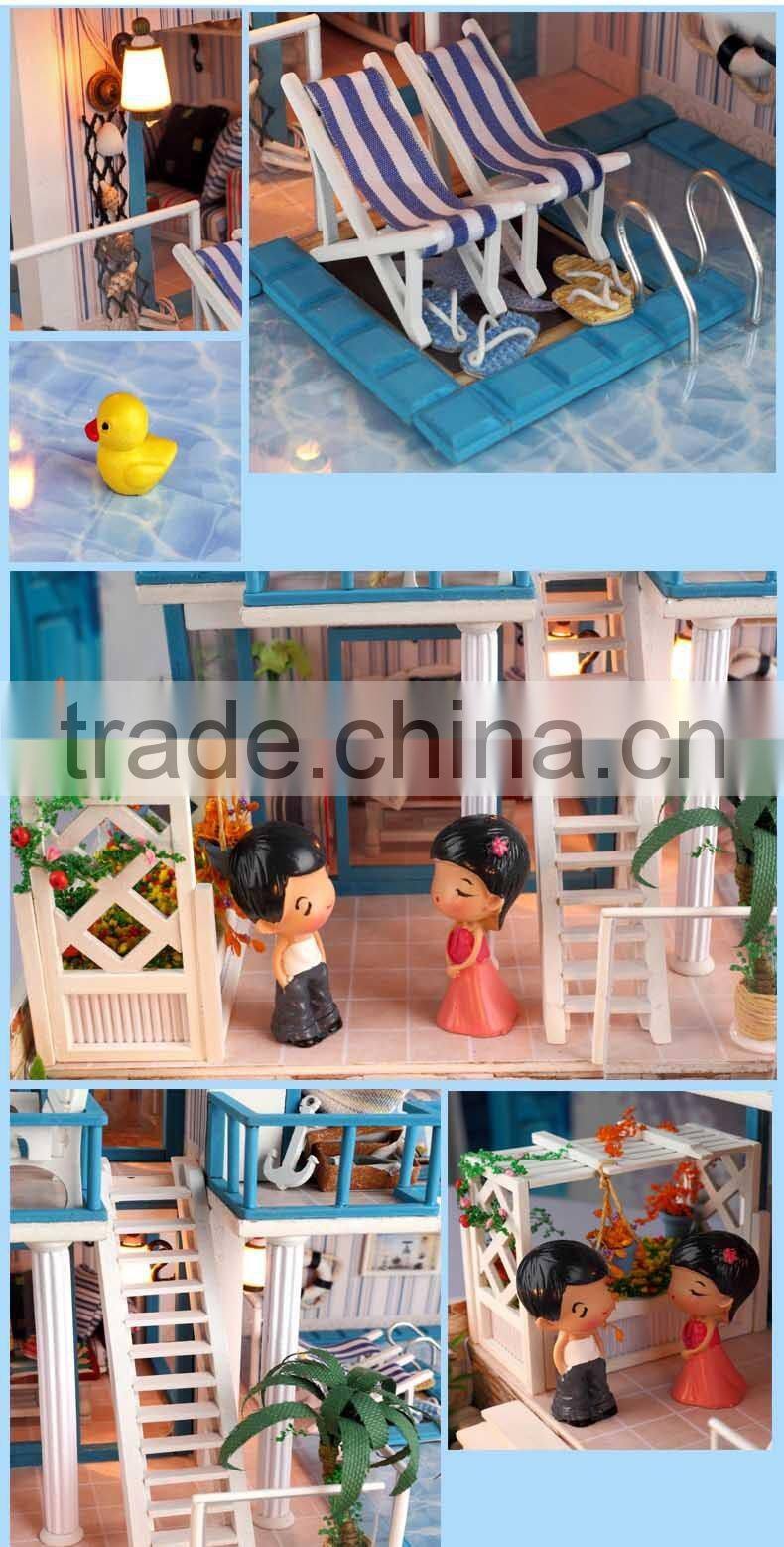 2015 Wooden doll house,DIY doll house