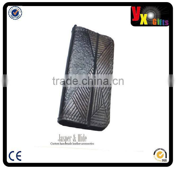 2 side mini soil brown leather cellphone case with clip belt