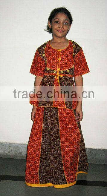Kids girls cotton Lehenga chaniya choli