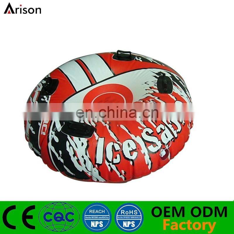 Environmental durable round snow board inflatable single ski board inflatable water ski board for promotional toys