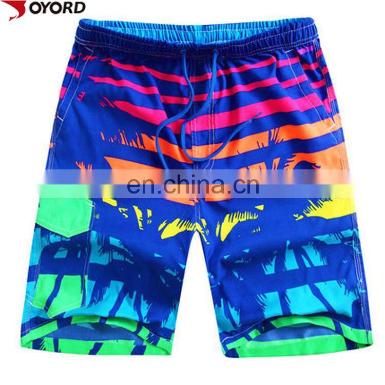 Wholesale custom printed swimwear 4 way stretch blank fishing shorts