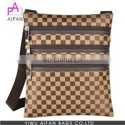 Blue Three Pocket Zipper Cheap Denim Passport Bag