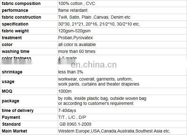 2014 new fashion flame retardant fabric for garment