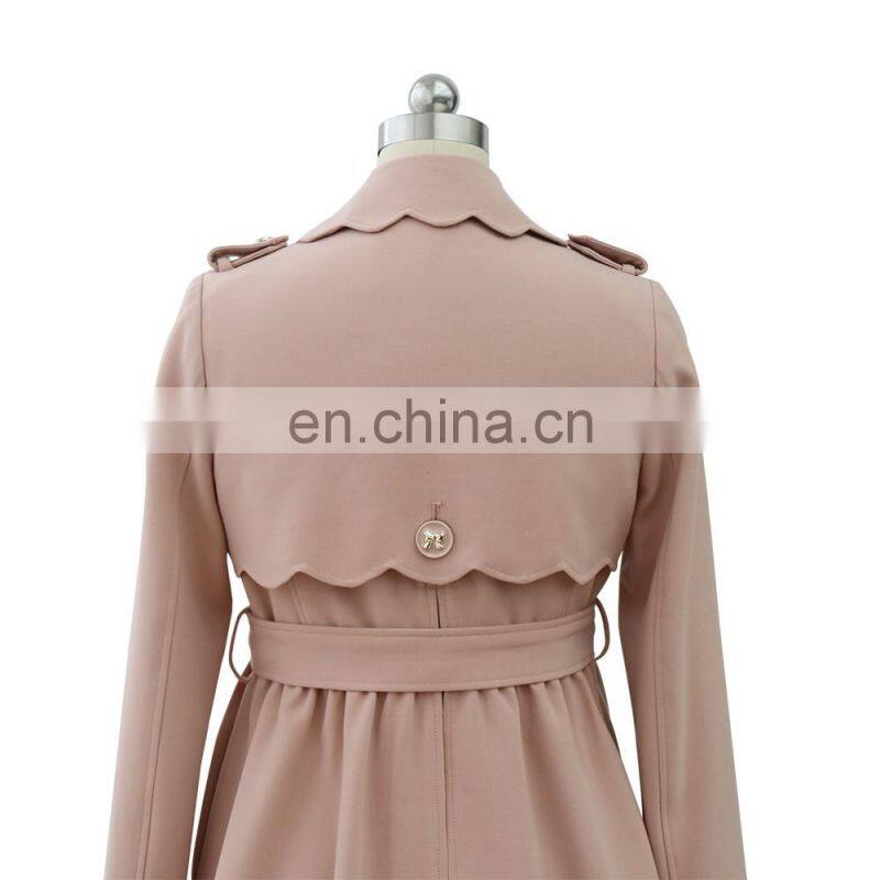 young women spring autumn sweet trench coat with belt