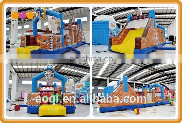 2015 AOQI new design durable luxury inflatable obstacle game AQ01250 for commercial