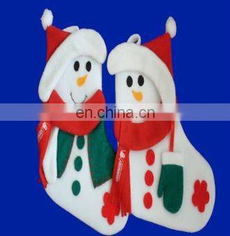 Promotional plush Christmas Stocking with snow