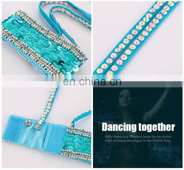 Sequins beaded performance women belly dance decoration arm chain accessory P-9066#