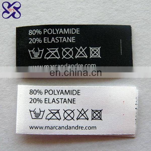 Care instruction label silk screen printing clothing labels