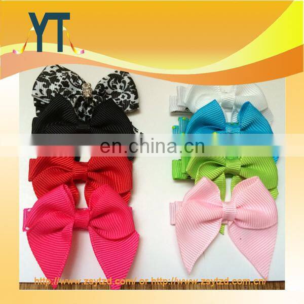 Many Color Big Stain Noble Hair Bow/Barrette/Hair Pin With Various Clip