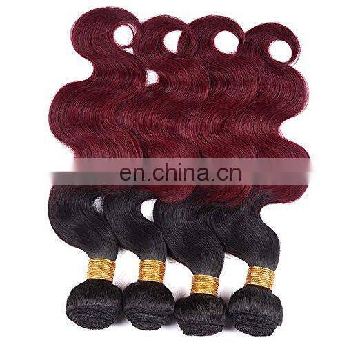 Best virgin hair vendors Body wave Burgundy 99J ombre human hair