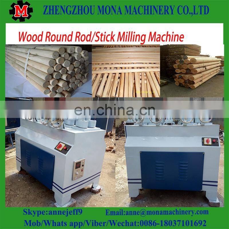 High Quality Threaded Wood Broom Handle Rod Mop Stick Maker Molding Equipment Wood Broom Stick Making Machine