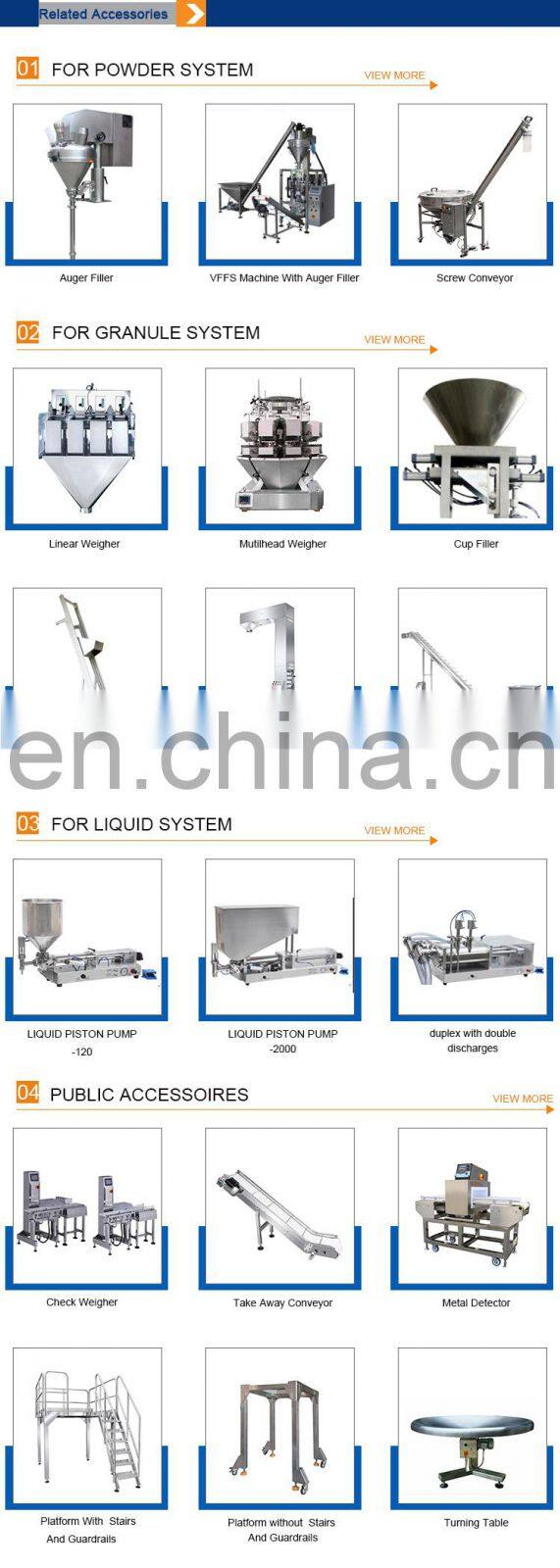 Automatic Multi head weigher vffs Screw Food Popcorn Silica Gel Packaging Machine Price